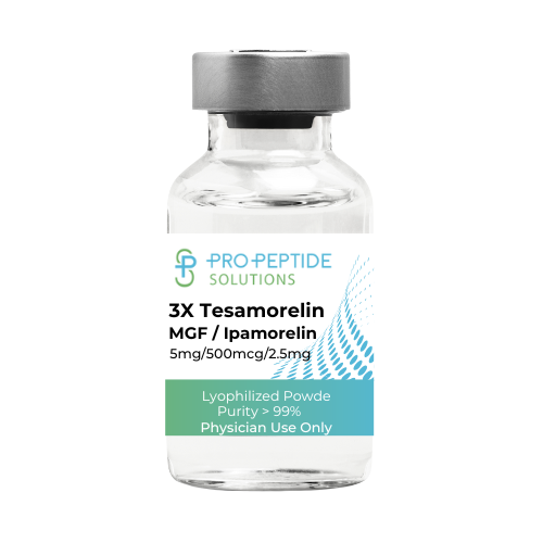 Tesamorelin (5mg) / MGF (500mcg) / Ipamorelin (2.5mg) Blend