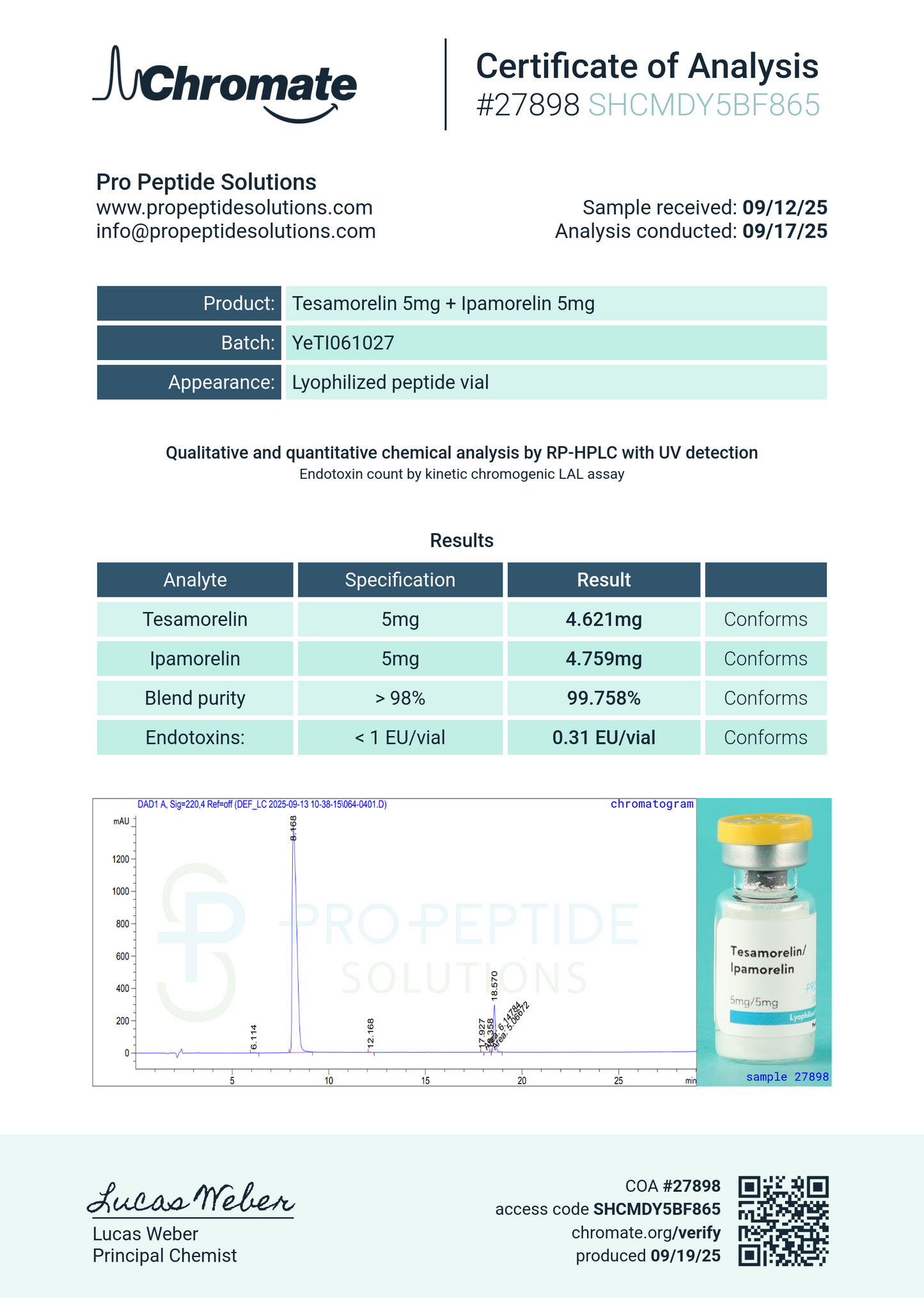 Tesamorelin (5mg)/Ipamorelin (5mg) Blend