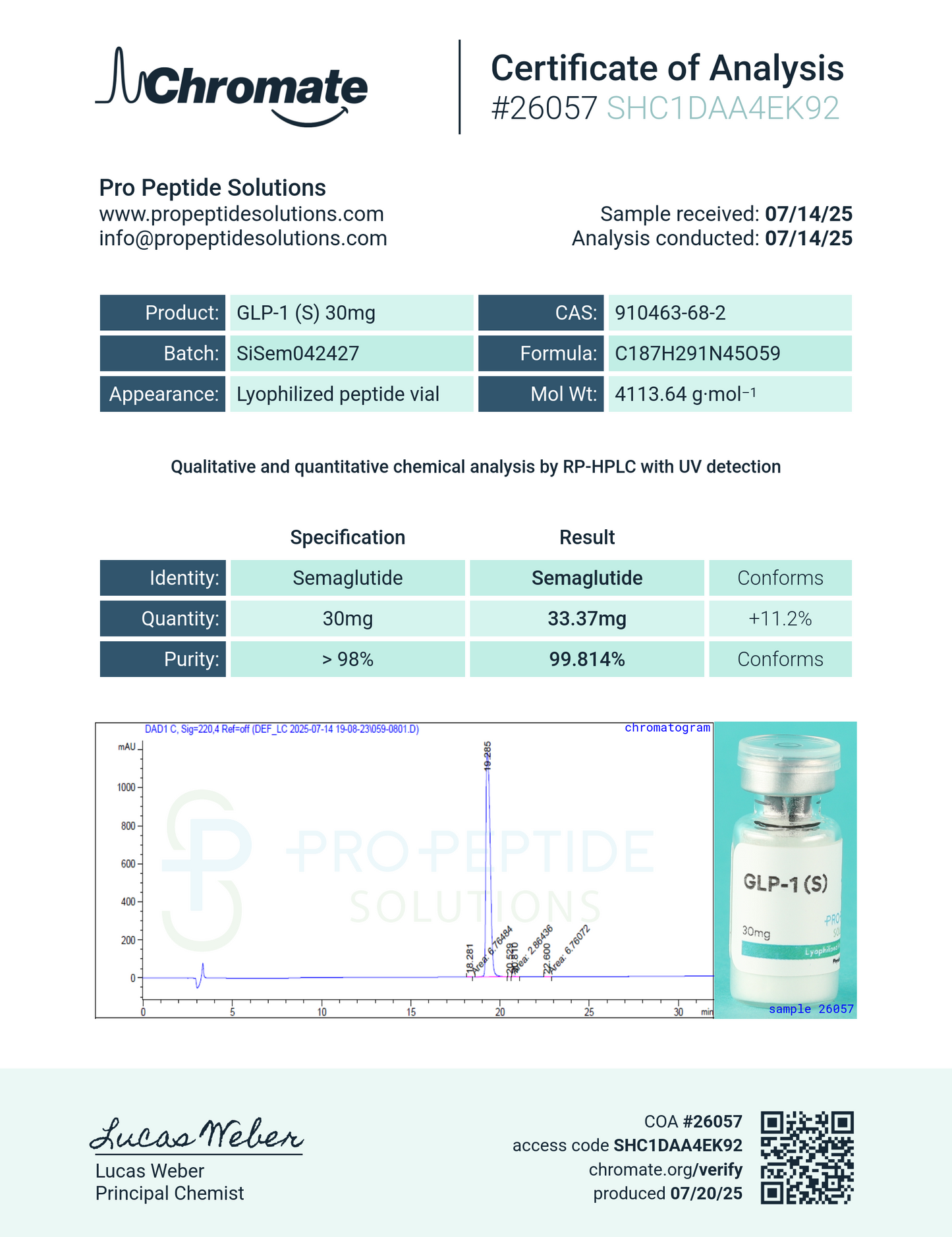 GLP-1 (S) (30mg)