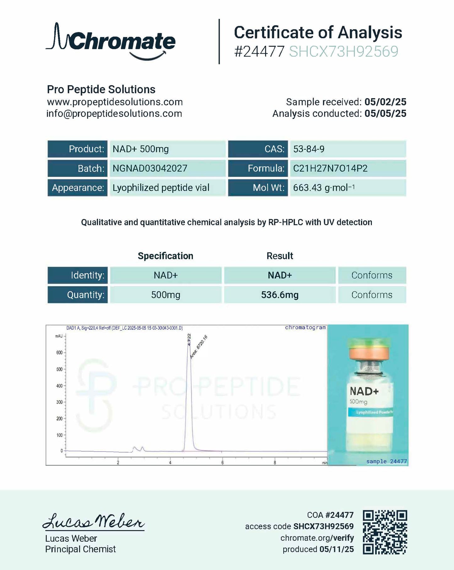 NAD+ (500mg)